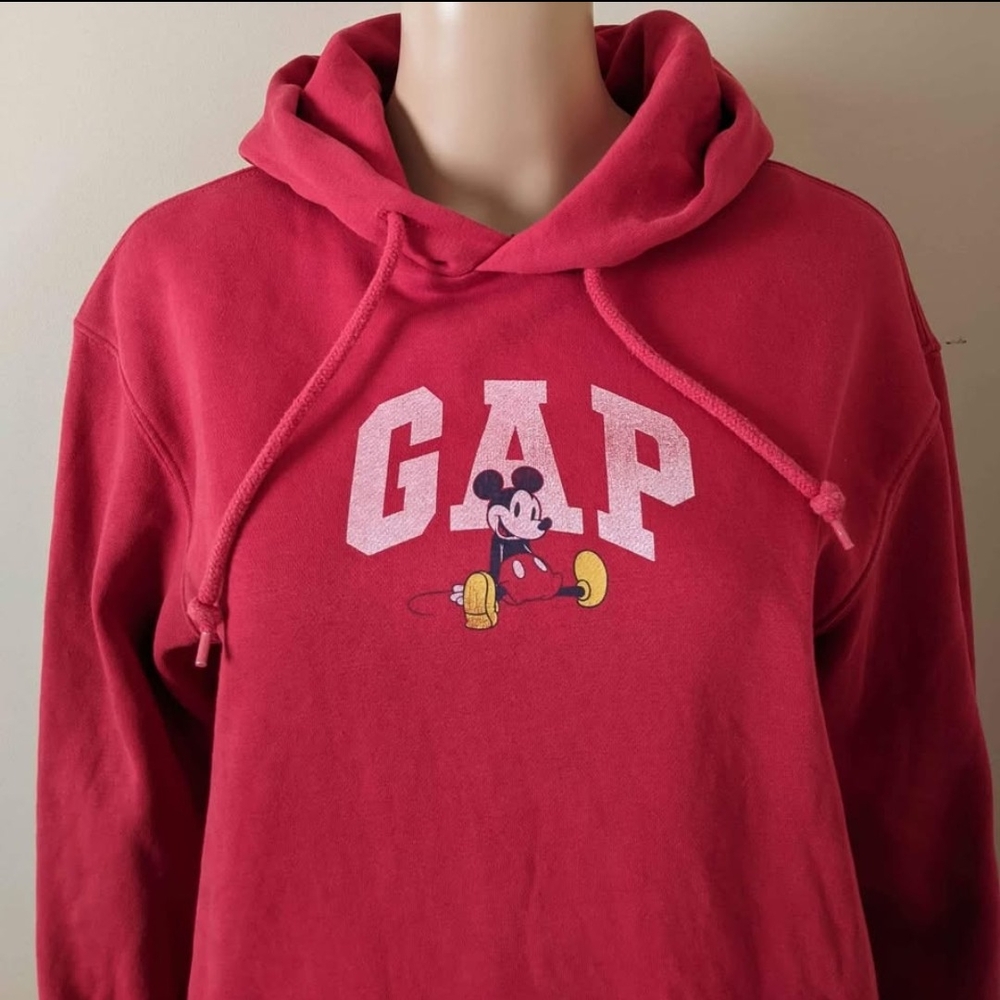 GAP x Disney Mickey Mouse Red Hoodie, Men's Small